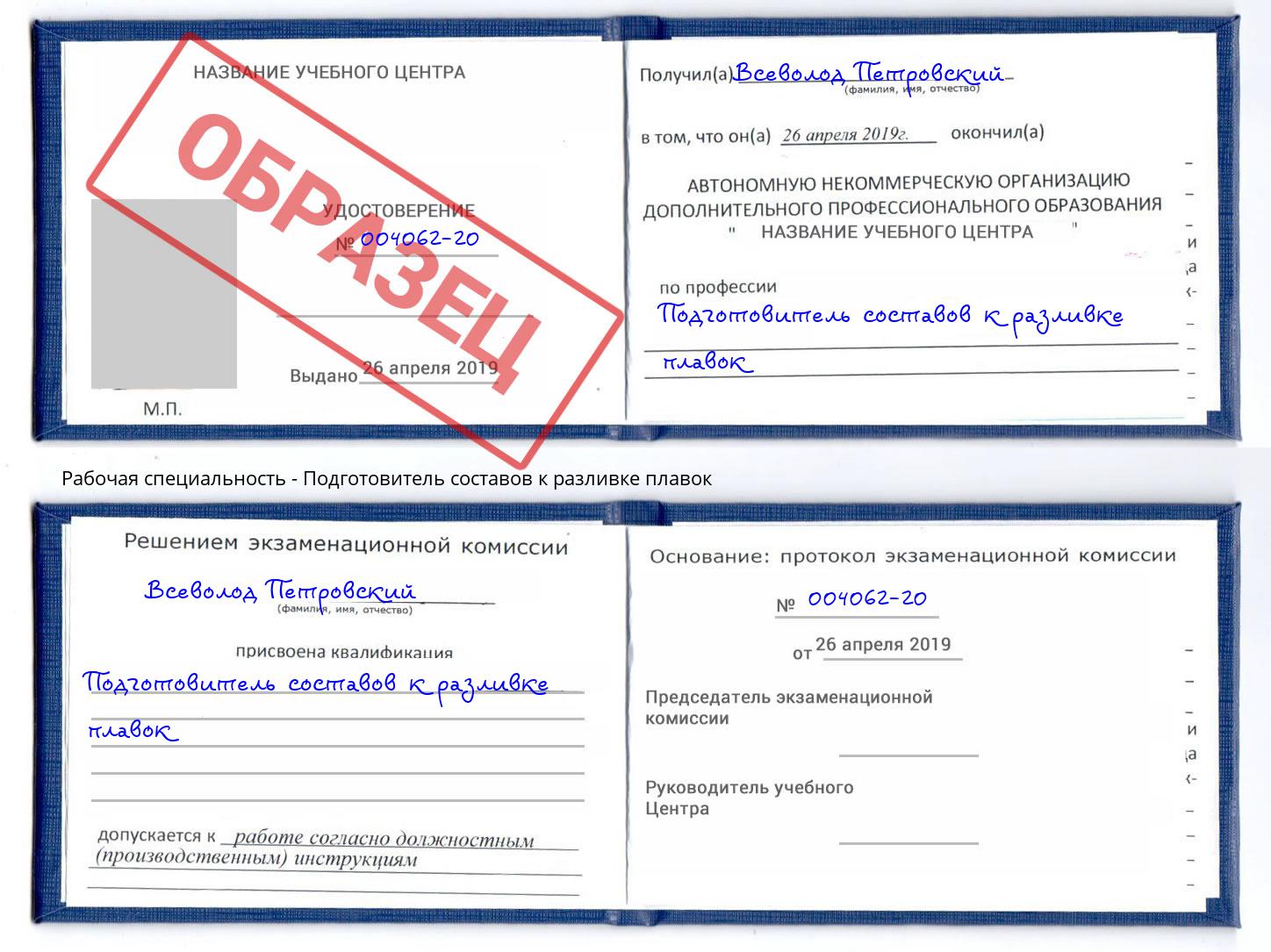 Подготовитель составов к разливке плавок Люберцы